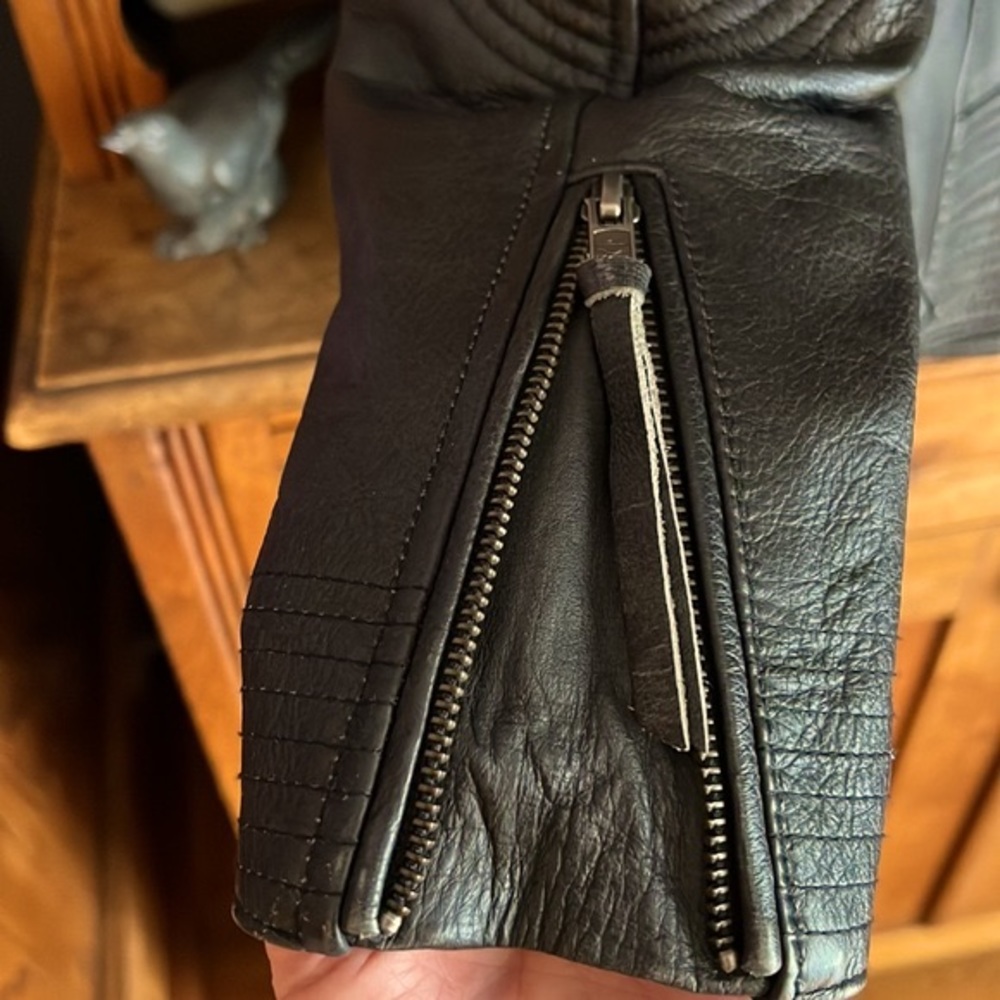 🏍💥Women’s Genuine Harley-Davidson Bezel Collar Black Leather Jacket🏍💥🏍 - Picture 6 of 17
